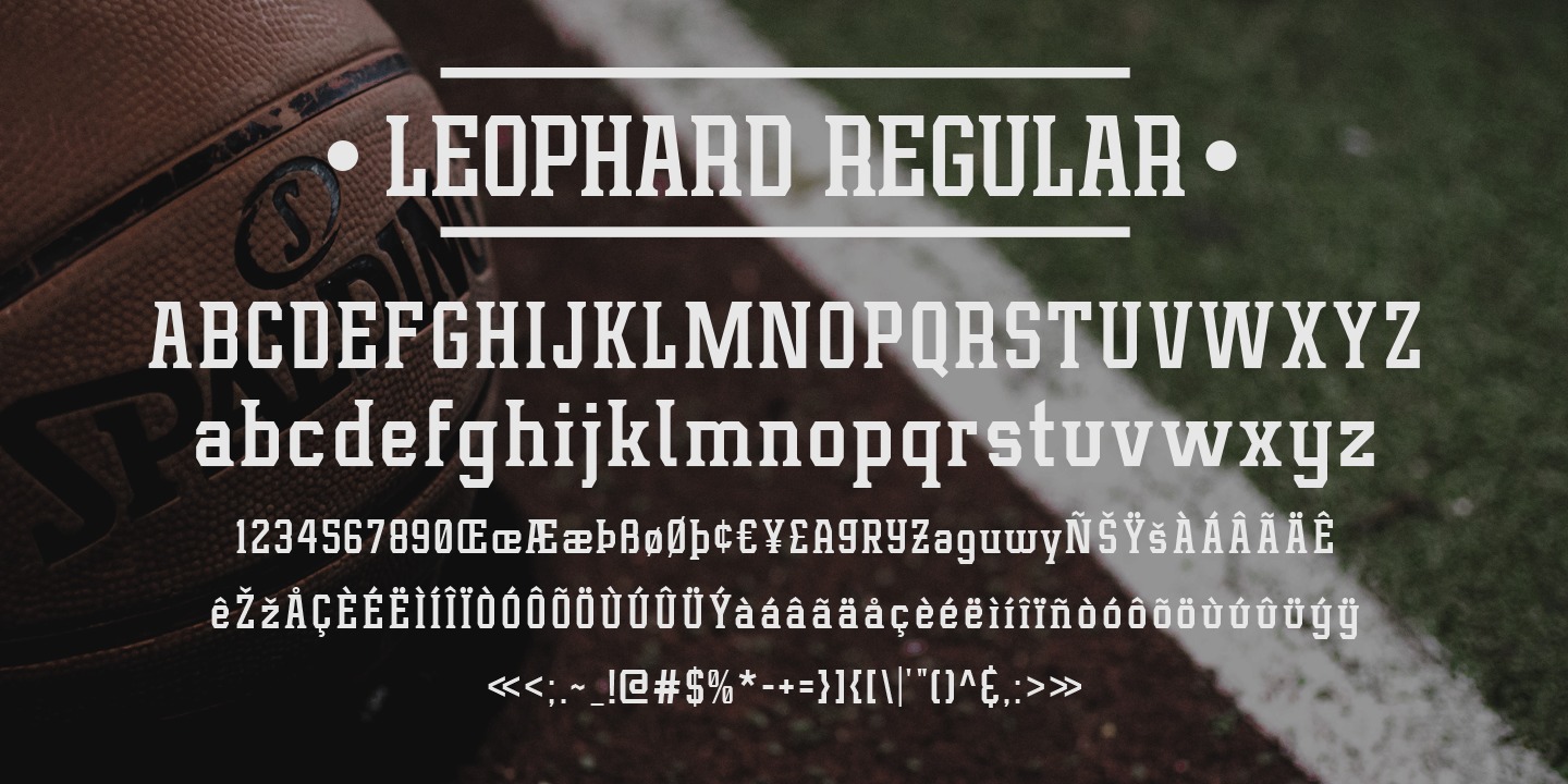 Пример шрифта Leophard Outline